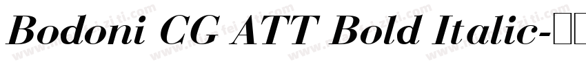 Bodoni CG ATT Bold Italic字体转换